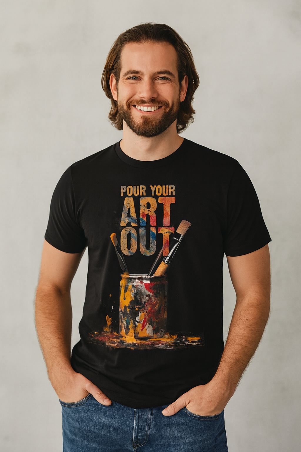Pour Your Art Out – Creative Painter T-Shirt for Artists & Art Lovers