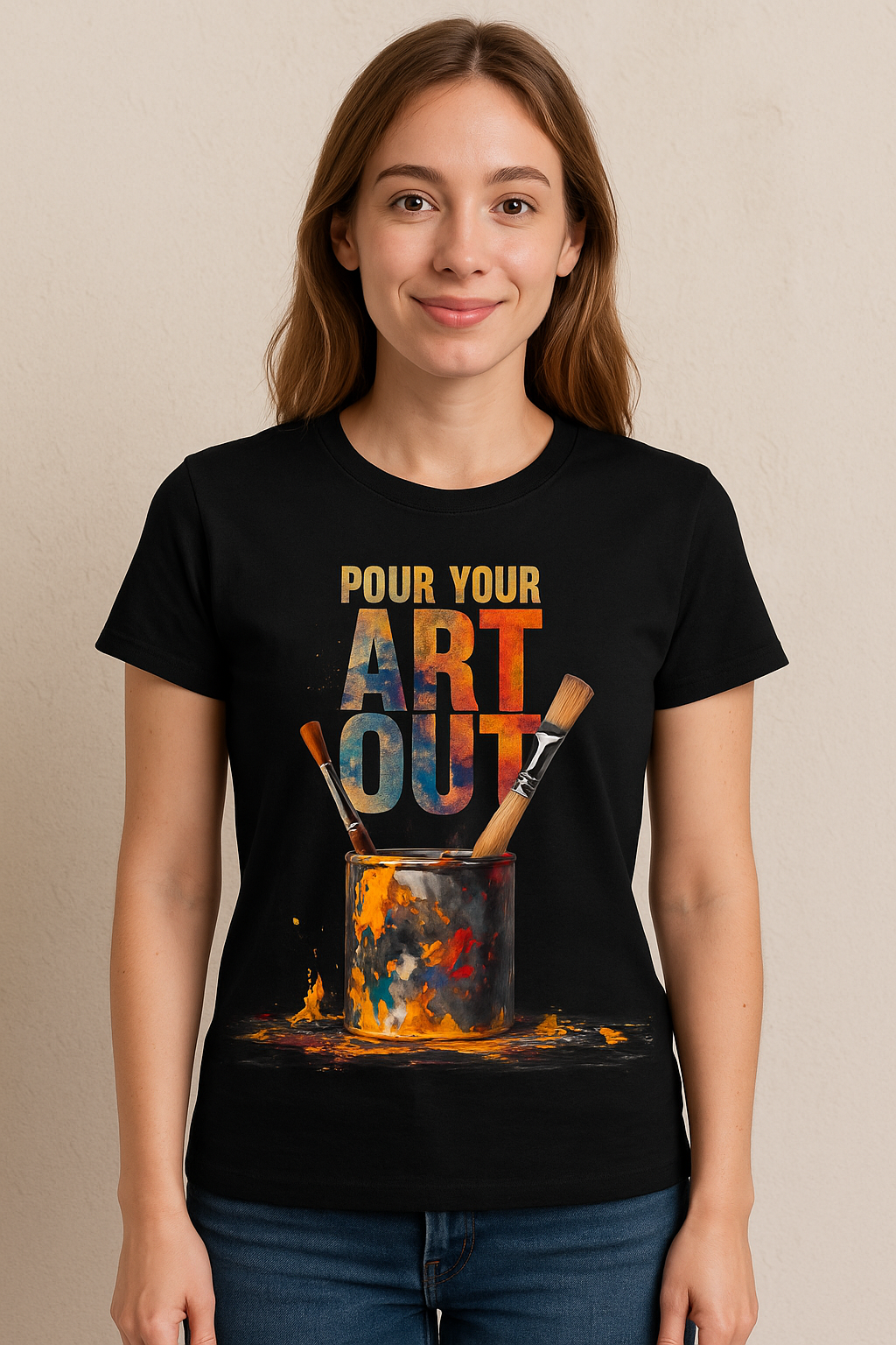 Pour Your Art Out – Creative Painter T-Shirt for Artists & Art Lovers