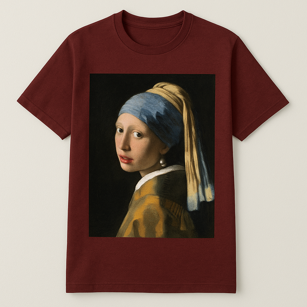 Girl with a Pearl Earring” Classic Art T-Shirt – Unisex Vintage Style Tee