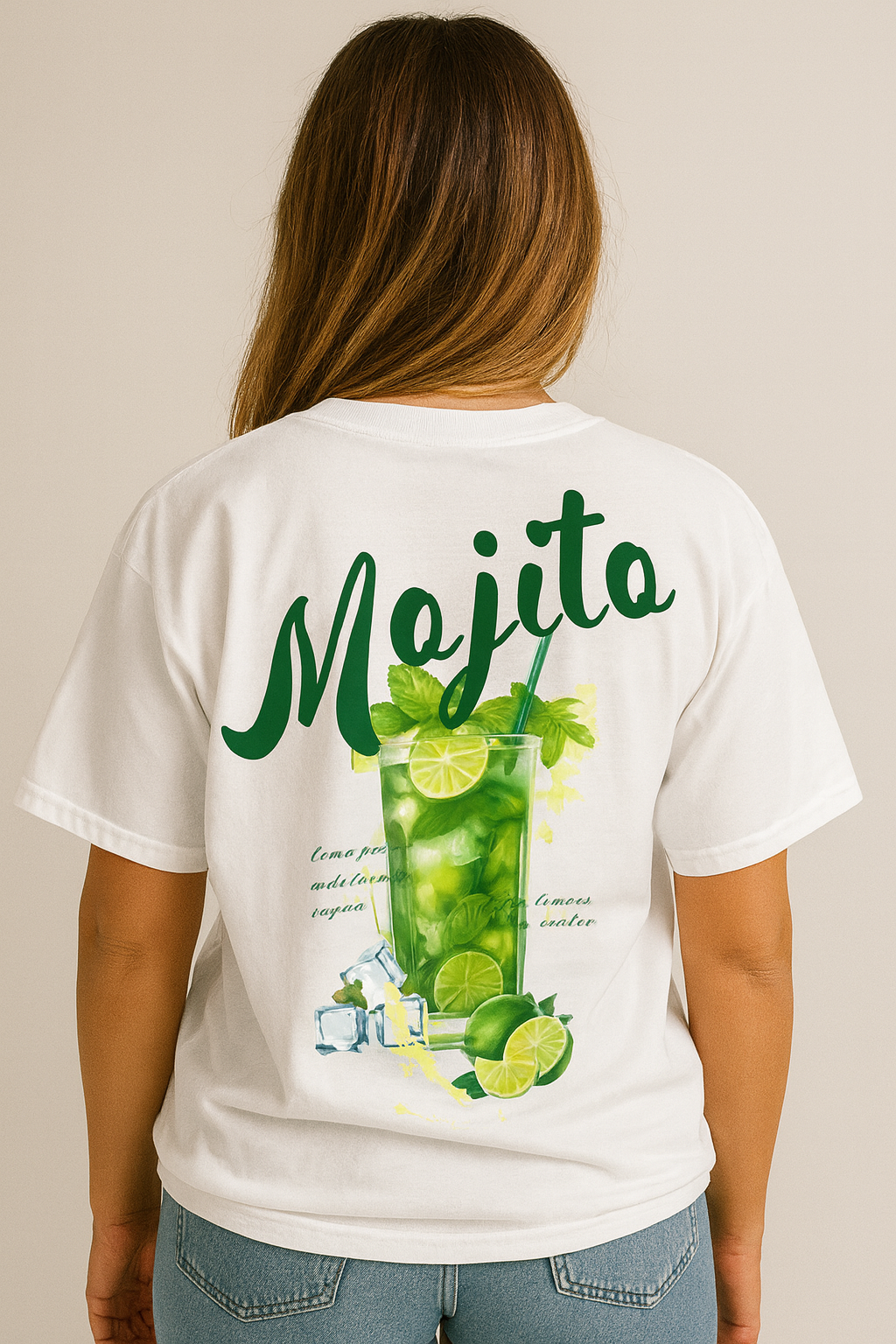 Mojito Inspired Graphic Tee – Lime & Mint Cocktail Design