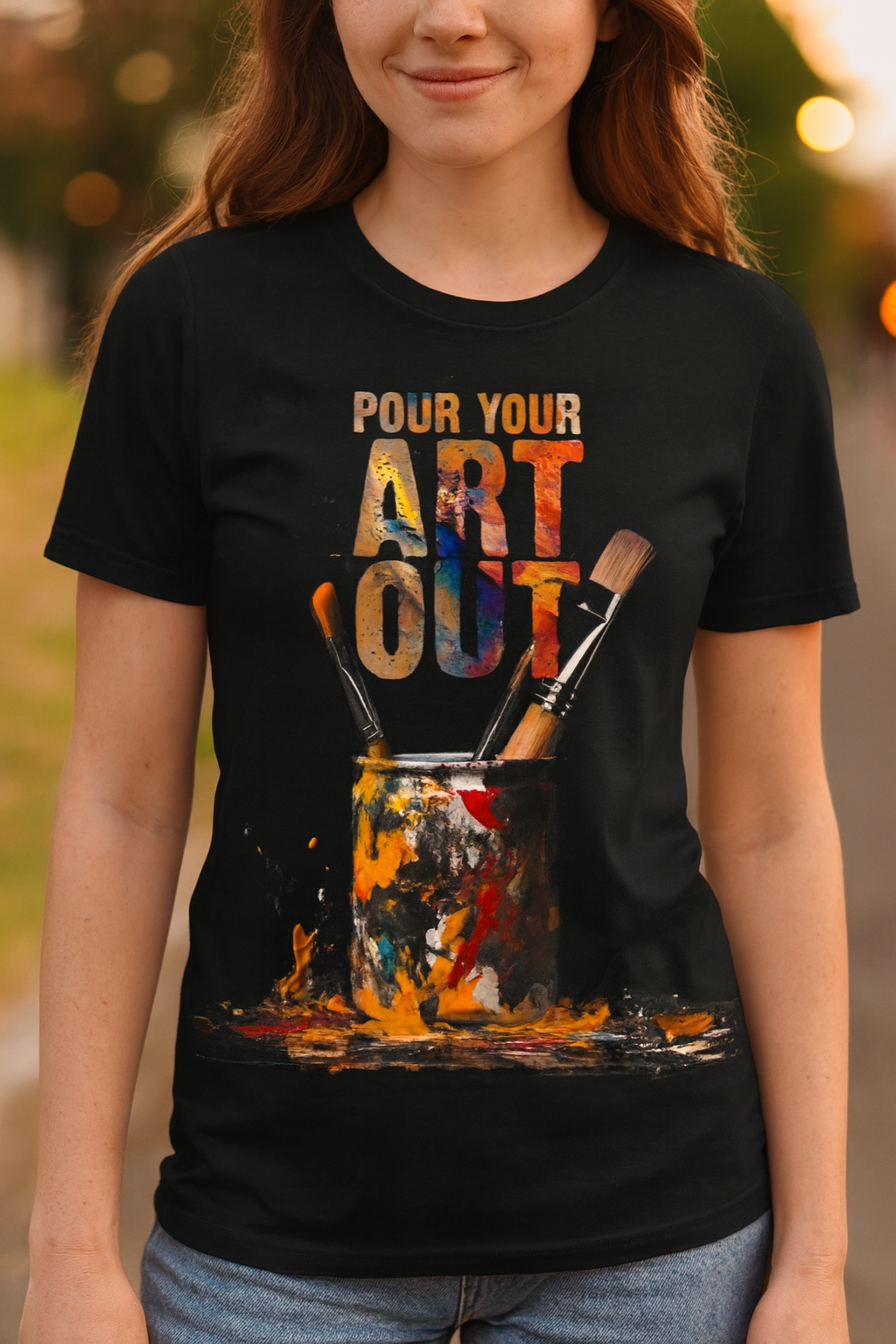 Pour Your Art Out – Creative Painter T-Shirt for Artists & Art Lovers