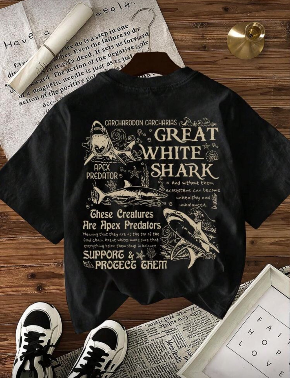 Great White Shark Vintage T-shirt