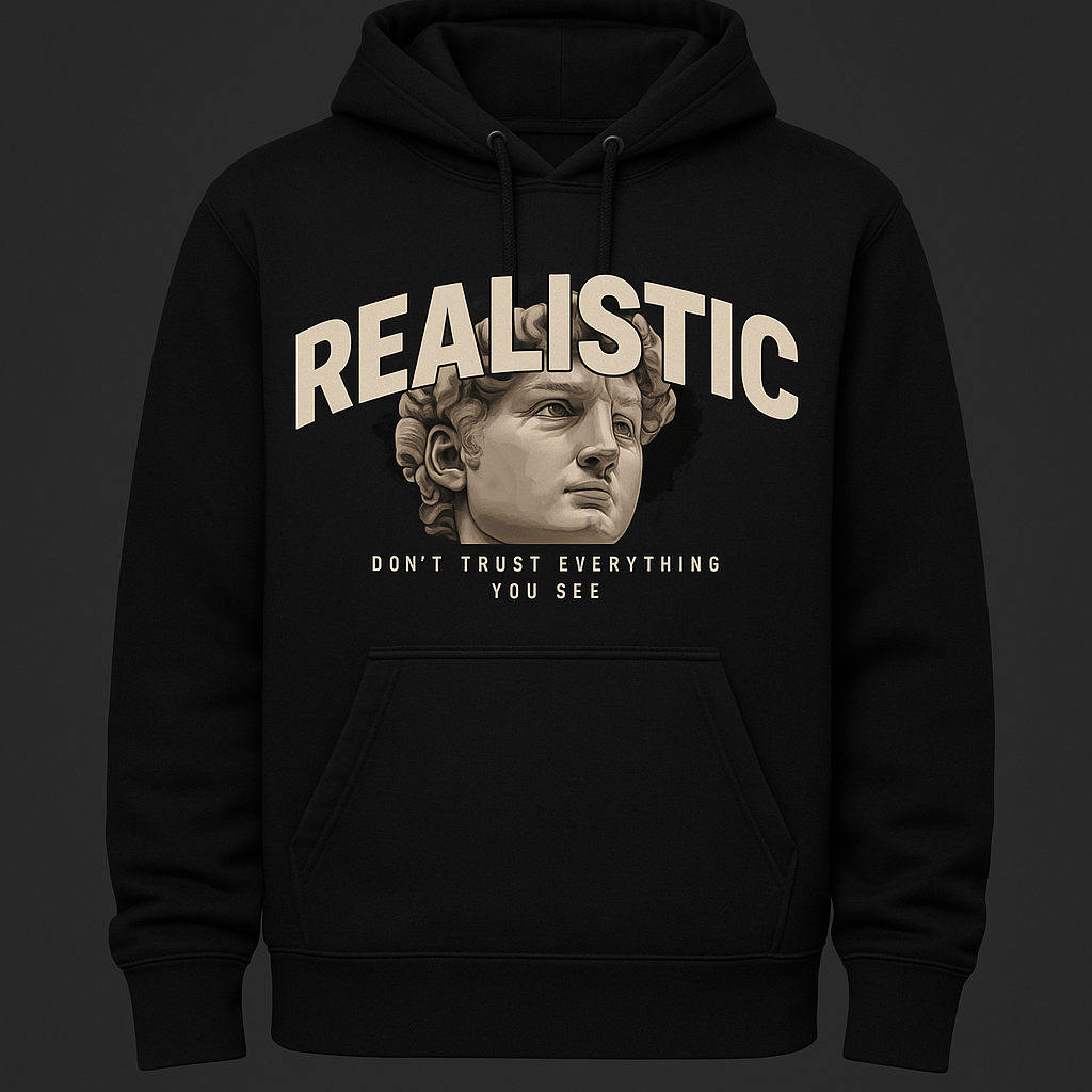 REALISTIC Hoodie – Michelangelo David Inspired Unisex Sweatshirt
